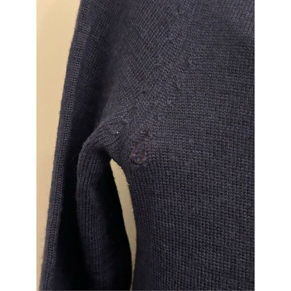 Lilly Pulitzer Delvin Navy blue 100% merino wool sweater dress sz S with gold - Picture 10 of 10